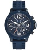 Ax Armani Exchange Men's Chronograph Blue Silicone Strap Watch 48mm Ax1524