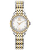 Citizen Women's Signature Versailles Diamond Accent Two-tone Stainless Steel Bracelet Watch 30mm Em0374-50a