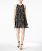 Calvin Klein Dot-print Chiffon Shift Dress
