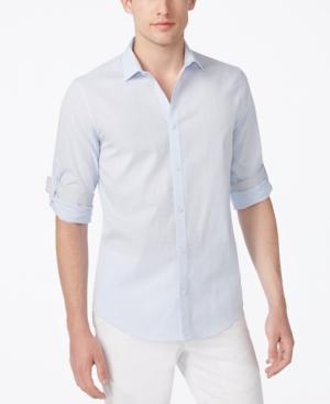Calvin Klein Men's Classic-fit Seersucker Chambray Shirt
