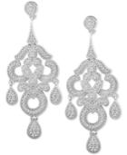 Diamond (1/3 Ct. T.w.) Drop Earrings In Sterling Silver