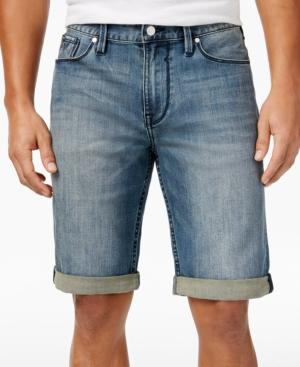 Guess Men's Slim-fit Binding Blue Shorts