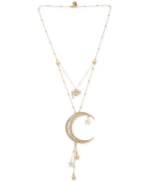 Bcbg Two-tone Crystal & Bead Mystical 24 Statement Necklace
