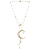 Bcbg Two-tone Crystal & Bead Mystical 24 Statement Necklace