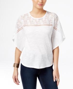 Thalia Sodi Lace-trim Poncho Top, Only At Macy's