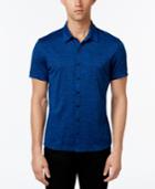 Alfani Men's Ethan Heather Short-sleeve Shirt, Classic Fit, Only At Macy's