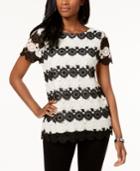 Charter Club Colorblocked Lace Top, Created For Macy's