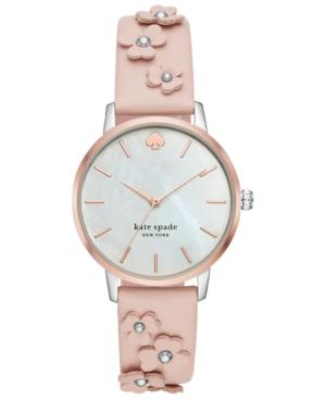 Kate Spade New York Women's Metro Pale Vellum Leather Strap Watch 34mm