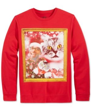 American Rag Men's Cat And Owner Faceswap Meme Sweatshirt, Only At Macy's