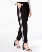 Ny Collection Striped-side Jogger Pants