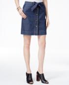 Tommy Hilfiger Button-front Denim Skirt, Created For Macy's
