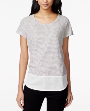 Maison Jules Striped Contrast T-shirt, Only At Macy's