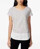Maison Jules Striped Contrast T-shirt, Only At Macy's