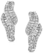 Diamond Twist Earrings (1 Ct. T.w.) In 14k Gold-plated Sterling Silver Or Sterling Silver