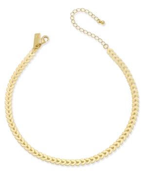 Inc International Concepts Gold-tone Chevron Chain Choker Necklace, Only At Macy's