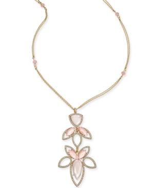I.n.c. Gold-tone Stone And Crystal Pendant Necklace, 28 + 3 Extender, Created For Macy's