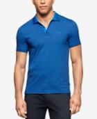 Calvin Klein Men's Liquid Cotton Engineered-stripe Slim-fit Polo