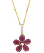 Ruby (2-1/2 Ct. T.w.) & Diamond Accent 18 Pendant Necklace In 14k Gold