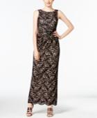 Calvin Klein Lace Twist-front Gown