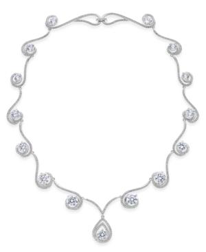 Danori Silver-tone Pave Crystal Garland Necklace