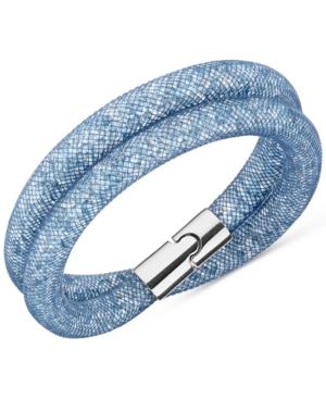 Swarovski Silver-tone Blue Stardust Wrap Bracelet