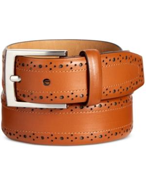 Tasso Elba Men's Feather-edge Leather Belt, Only At Macy's