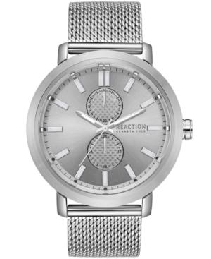 Kenneth Cole Reaction Men's Silver-tone Mesh Bracelet Watch 45mm
