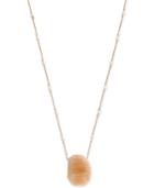 Vince Camuto Rose Gold-tone Large Stone Long Length Necklace