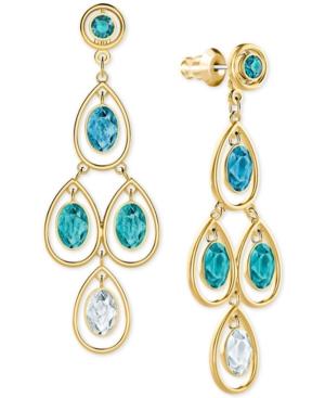 Swarovski Gold-tone Ombre Crystal Chandelier Earring Jackets
