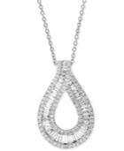 Effy Diamond Baguette Swirl 18 Pendant Necklace (1 Ct. T.w.) In 14k White Gold
