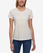 Tommy Hilfiger Star-embroidered Lace-back Top, Only At Macy's