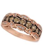 Le Vian Chocolate And White Diamond Band (1-1/8 Ct. T.w.) In 14k Rose Gold