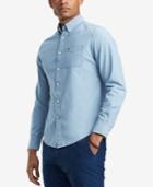 Tommy Hilfiger Men's Custom-fit Chambray Button-down Shirt, Created For Macy's