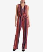 Ny Collection Striped Sleeveless Jumpsuit