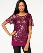 Joseph A Layered-look Sequined Top