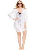La Blanca Plus Size Crochet-trim Tunic Cover-up Women's Swimsuit