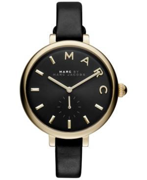Marc By Marc Jacobs Women's Sally Black Leather Strap Watch 36mm Mj1416