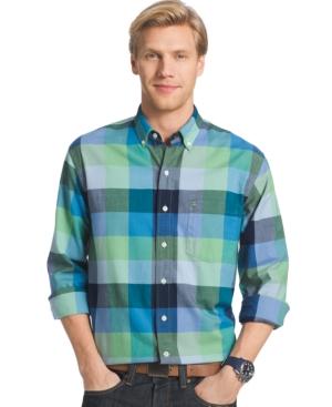 Izod Men's Santori Plaid Long-sleeve Shirt