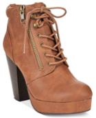 Material Girl Rheta Lace-up Platform Booties, Created For Macy's Women's Shoes