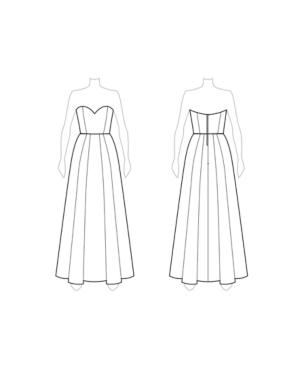 Customize: Remove Front Slit - Fame And Partners Strapless Dress With Full Skirt