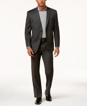 Marc New York By Andrew Marc Men's Classic-fit Solid Charcoal Suit