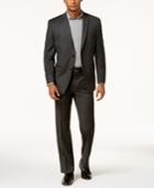 Marc New York By Andrew Marc Men's Classic-fit Solid Charcoal Suit