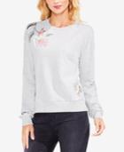 Vince Camuto Floral-embroidered Sweatshirt