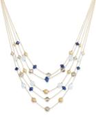Abs By Allen Schwartz Gold-tone Beaded Multi-layer Necklace
