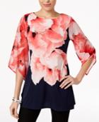 Jm Collection Embellished Angel-sleeve Tunic, Created For Macy's