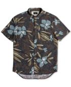 Quiksilver Men's Printed Floral Linen Shirt