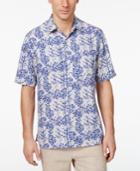 Tasso Elba Men's Sun Protective Silk Linen Pattern Shirt, Only At Macy's
