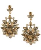 Carolee Gold-tone Crystal Chandelier Earrings
