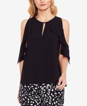 Vince Camuto Cold-shoulder Flutter-sleeve Top