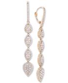 Wrapped In Love Diamond Teardrop Cluster Drop Earrings (2 Ct. T.w.) In 14k Gold, Created For Macy's